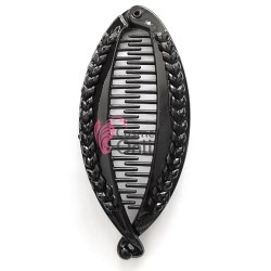 Accesoriu tip banana pentru prins parul din plastic PZS007HH - Negru